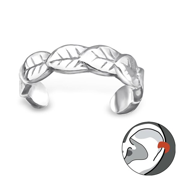 Sterling Silver Leaf Ear Cuff​ - Picture 1 of 2
